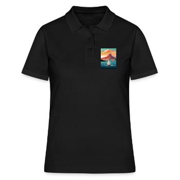 Cape Town Afrique du Sud Affiche de voyage Souvenir WPA - Polo Femme - noir - Devant - Ailine (174cm)