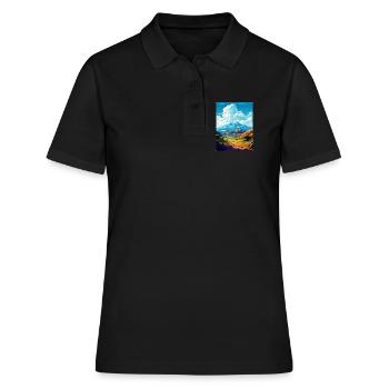 Olymp Griechenland Reiseposter Souvenir WPA - Frauen Polo Shirt - Schwarz - Vorne - Ailine (174cm)