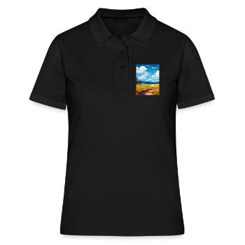 Affiche de voyage du parc national du Grand Bassin - Polo Femme - noir - Devant - Ailine (174cm)