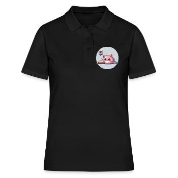 Pixel Pet - Retro Gaming - Frauen Polo Shirt - Schwarz - Vorne - Ailine (174cm)