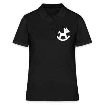 Silhouette de cheval à bascule - Polo Femme - noir - Devant - Ailine (174cm)