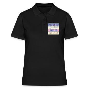 GOODBYE HELLO OFFICE GARDEN - Women's Polo Shirt - black - Front - Ailine (174cm)