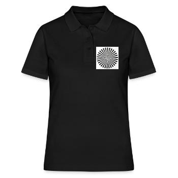 Illusion d’optique radiale - Polo Femme - noir - Devant - Ailine (174cm)