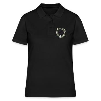 Live, Rire, Menty B. | Effondrement ironique - Polo Femme - noir - Devant - Ailine (174cm)