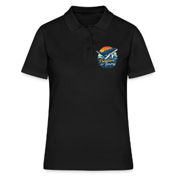 Freedom for Timmy - Sundowner  - Frauen Polo Shirt - Schwarz - Vorne - Ailine (174cm)