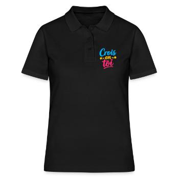 Crois en toi  - Polo Femme - noir - Devant - Ailine (174cm)
