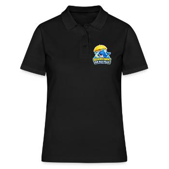 Wal Regenschirm für alle Fälle Lustiger Spruch - Frauen Polo Shirt - Schwarz - Vorne - Ailine (174cm)