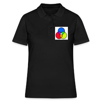 Venn-Diagramm - Frauen Polo Shirt - Schwarz - Vorne - Ailine (174cm)