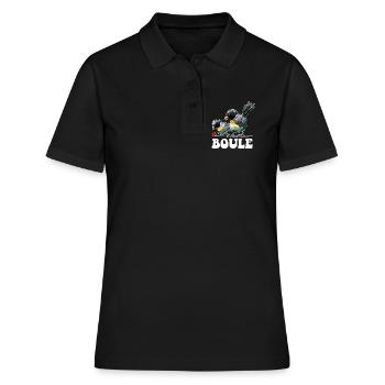 Boules de boules de boules pour pétanque - Polo Femme - noir - Devant - Ailine (174cm)