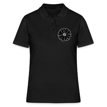 Fleur, Noir, Fleurs, Noir, Fleur - Polo Femme - noir - Devant - Ailine (174cm)