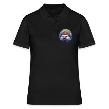 Igel - Frauen Polo Shirt - Schwarz - Vorne - Ailine (174cm)