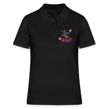 Cute Mom Names Vary Love Remains mother's day gift - Women's Polo Shirt - black - Front - Ailine (174cm)
