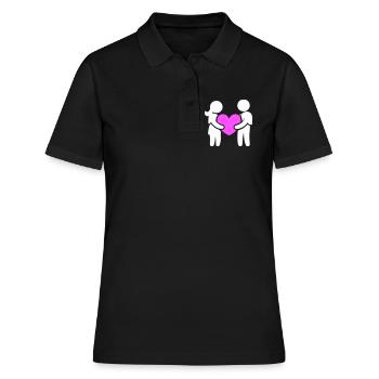 Couple amoureux - Polo Femme - noir - Devant - Ailine (174cm)