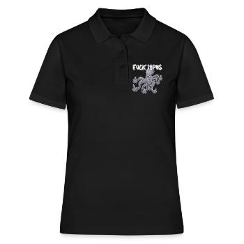 Fucktopuss – Dessin animé de la pieuvre espiègle - Polo Femme - noir - Devant - Ailine (174cm)