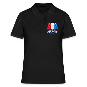 Lustiger Opa, der coolste Papa - Frauen Polo Shirt - Schwarz - Vorne - Ailine (174cm)
