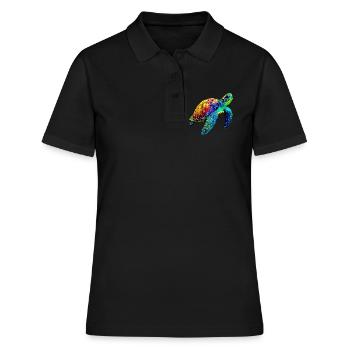 Tortue marine - Polo Femme - noir - Devant - Ailine (174cm)