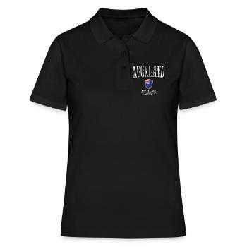 Auckland, Nouvelle-Zélande, design minimaliste - Polo Femme - noir - Devant - Ailine (174cm)