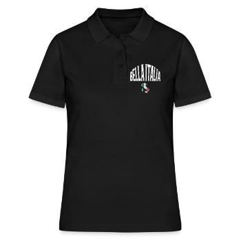Bella Italia - Frauen Polo Shirt - Schwarz - Vorne - Ailine (174cm)