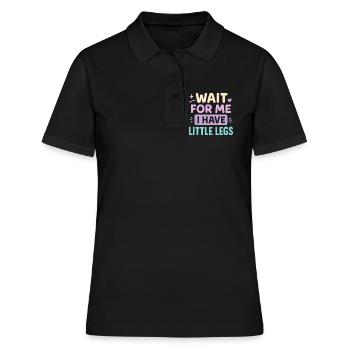 Cute Saying Humor Meme Funny Gift Idea - Women's Polo Shirt - black - Front - Ailine (174cm)