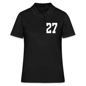 Ziffern 27 Kontrast-Design - Frauen Polo Shirt - Schwarz - Vorne - Ailine (174cm)