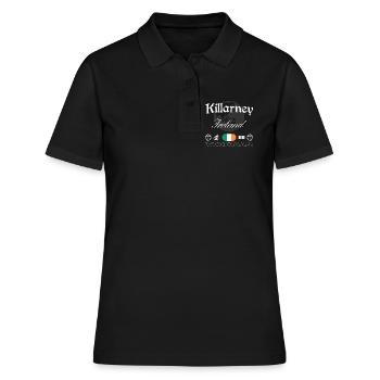 Killarney Irland Streetwear Reise Souvenir - Frauen Polo Shirt - Schwarz - Vorne - Ailine (174cm)