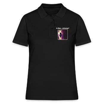 Chien Dubstep Drôle - Festival Rave Dubstep - Polo Femme - noir - Devant - Ailine (174cm)