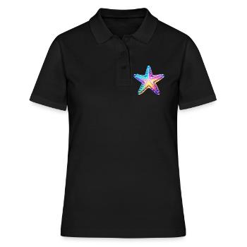 Seestern - Frauen Polo Shirt - Schwarz - Vorne - Ailine (174cm)