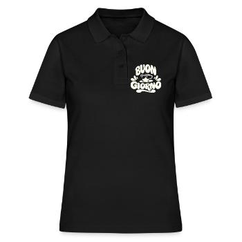 Buongiorno Cappuccino Italie Vacances - Polo Femme - noir - Devant - Ailine (174cm)