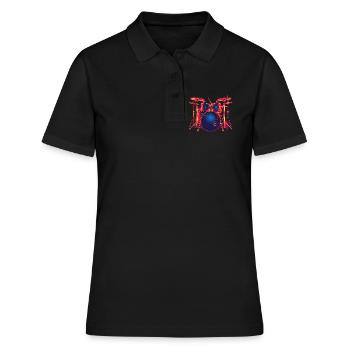 Piège style rétro - Polo Femme - noir - Devant - Ailine (174cm)