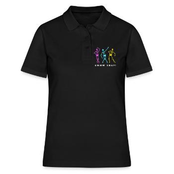 Arm Fracture Halloween Skeleton Bone Bone Fracture - Women's Polo Shirt - black - Front - Ailine (174cm)