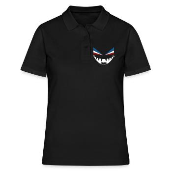 Böser Blick Rostock - Frauen Polo Shirt - Schwarz - Vorne - Ailine (174cm)