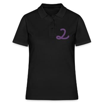 2 Numéro deux numéro violet - Polo Femme - noir - Devant - Ailine (174cm)