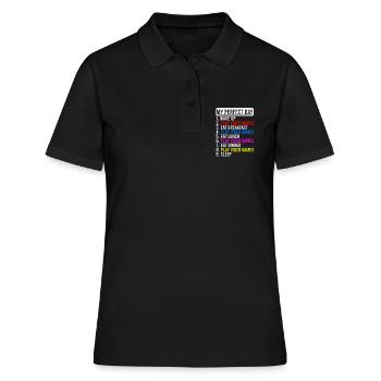 ALTER, HAST DU DAS LETZTE EINHORN GEGESSEN? NEIN! - - Frauen Polo Shirt - Schwarz - Vorne - Ailine (174cm)