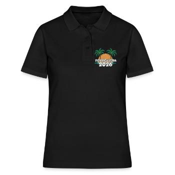 Formentera 2026 - Frauen Polo Shirt - Schwarz - Vorne - Ailine (174cm)