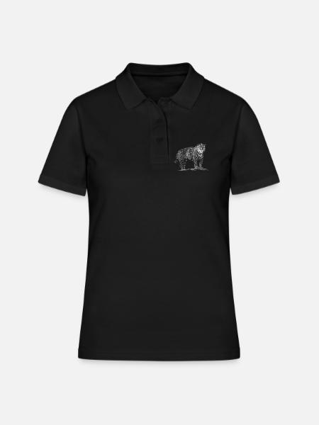 Léopard - Polo Femme - noir
