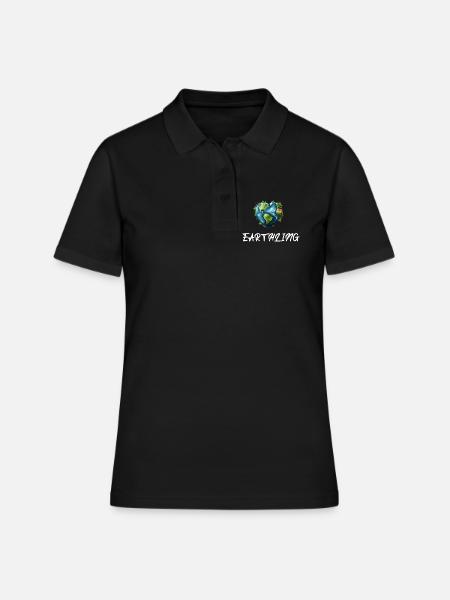 Citoyen terrien du monde - Polo Femme - noir
