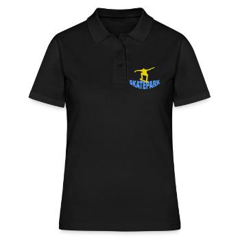 SKATEPARK - Frauen Polo Shirt - Schwarz - Vorne - Ailine (174cm)