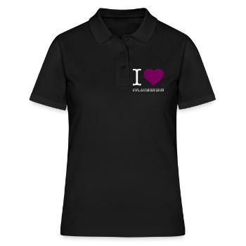 J’adore la confiture de prunes - Polo Femme - noir - Devant - Ailine (174cm)