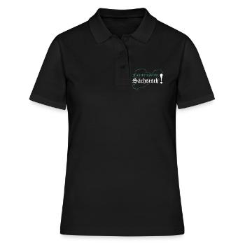 Chauffeur de camion saxon - Polo Femme - noir - Devant - Ailine (174cm)