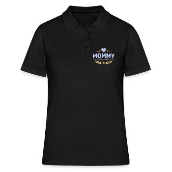 Mama seit 2025 – Proud Mom Design - Frauen Polo Shirt - Schwarz - Vorne - Ailine (174cm)