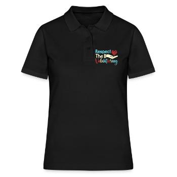 Appréciation du bénévole Respect du bénévole - Polo Femme - noir - Devant - Ailine (174cm)