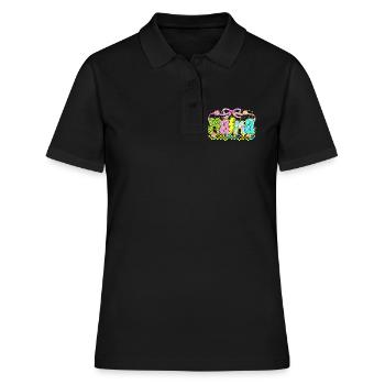 Mama Retro Flashy | Style Néon Fête des Mères - Polo Femme - noir - Devant - Ailine (174cm)