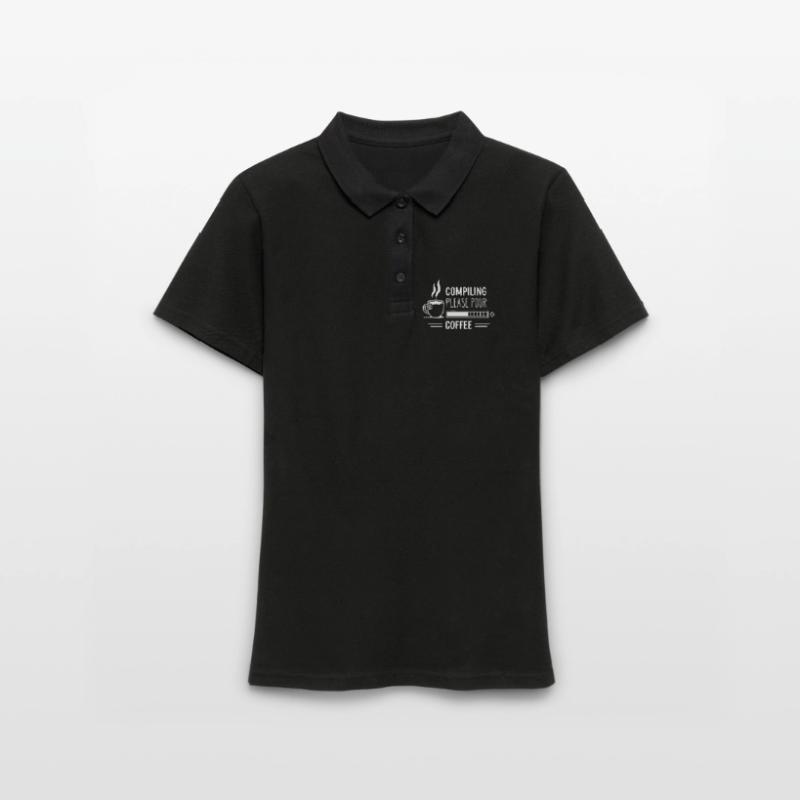 Programmers generate code from coffee Women's Polo Shirt