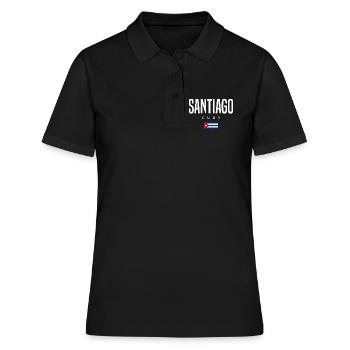 Santiago Cuba Cubains - Polo Femme - noir - Devant - Ailine (174cm)