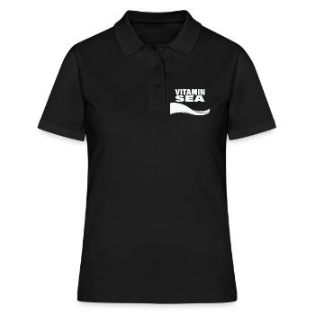 VITAMIN SEA - Frauen Polo Shirt - Schwarz - Vorne - Ailine (174cm)