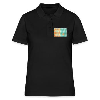 Duo Pétales Arlequin - Polo Femme - noir - Devant - Ailine (174cm)