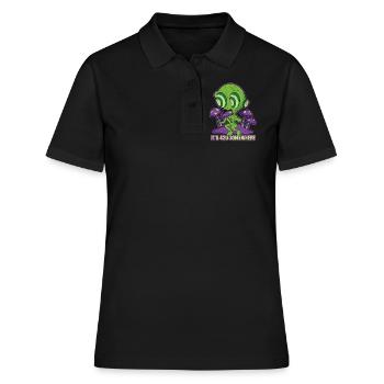 C’est 420 Somewhere Cannabis Weed Smoking THC Ganja - Polo Femme - noir - Devant - Ailine (174cm)