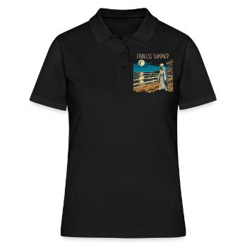 Endloser Sommer - Frauen Polo Shirt - Schwarz - Vorne - Ailine (174cm)