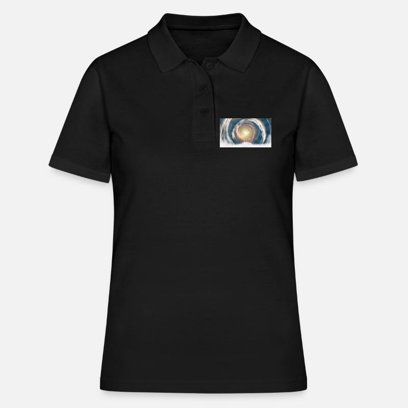 Celestial Light Beam - Women's Polo Shirt - black