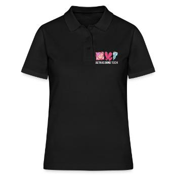 Technicien ultrasonique Technicien ultrasonore - Polo Femme - noir - Devant - Ailine (174cm)